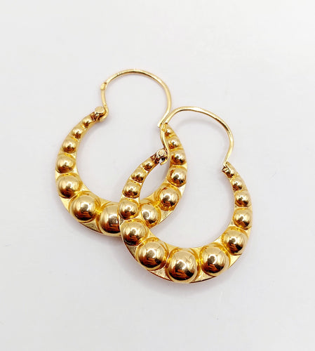 Boucles d'oreilles Créoles vintage or rose 58 Facettes A05842