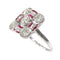 Bague 54 Bague Art déco diamant et rubis des années 1920 : un héritage romantique en platine 58 Facettes 24289-0203