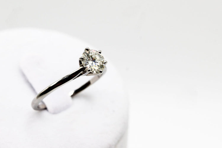 Bague 60 Bague or blanc et diamant 58 Facettes 240198