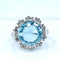 Bague 49 Bague en or blanc 18 carats, aigue marine et diamants 58 Facettes AB495