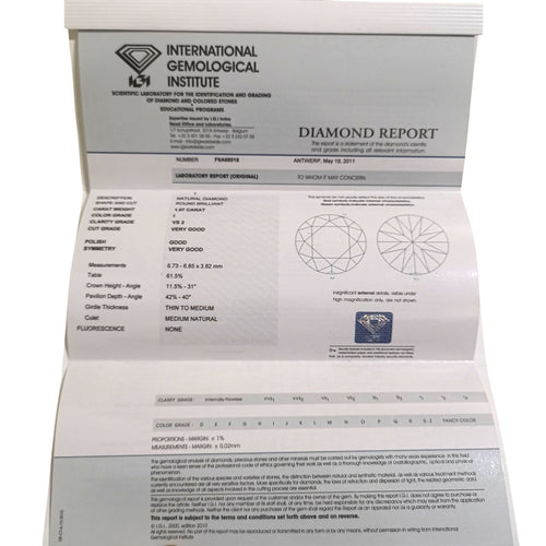 1 diamant de 1.07 carat 58 Facettes