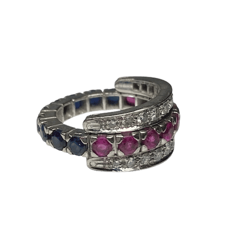 Bague 51 Bague amovible or diamants rubis saphirs 58 Facettes 240206