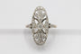 54 Unique Art Déco ring with diamonds, 1930s/1940s 58 Facettes 11284