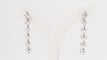 Boucles d'oreilles 4.3cm pendants d'oreilles en or blanc et diamants 58 Facettes 32256