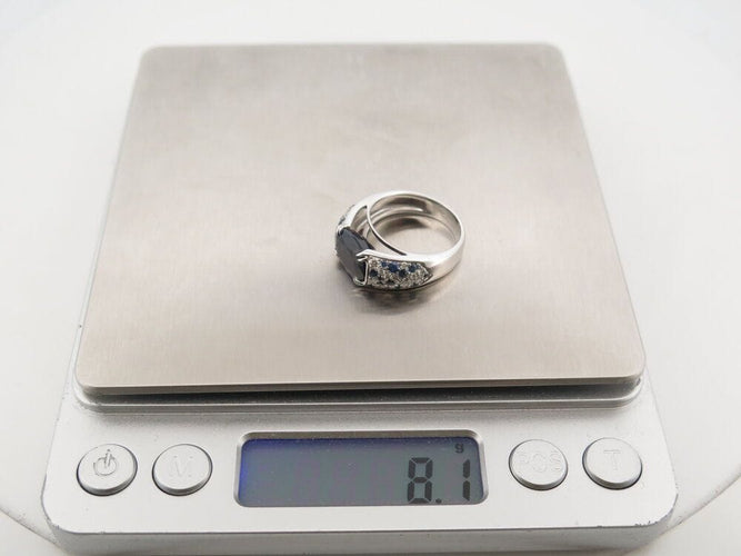 Bague 54 bague MAUBOUSSIN nuit d'amour 54 or blanc saphir & diamants + boite 58 Facettes 266985