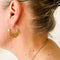 Three-tone gold Savoyard creole earrings