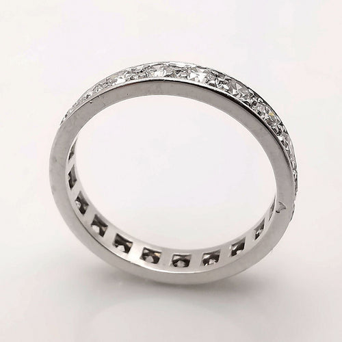 Bague 57 Alliances américaine platine & diamants 58 Facettes