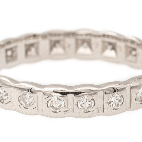 Bague 52 Bague Alliance Or blanc Diamant 58 Facettes 2024998CN