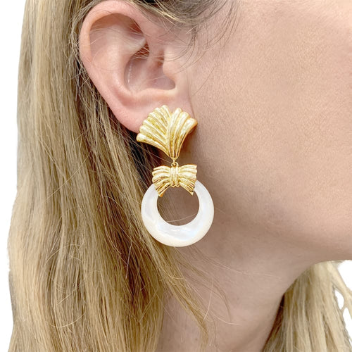 Boucles d'oreilles Boucles d'oreilles transformables Van Cleef & Arpels, or jaune, pierres de couleur. 58 Facettes 35275