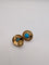 Boucles d'oreilles Boucles d'oreilles clips or jaune et turquoise 58 Facettes
