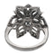 Bague 55 Bague Fleur Or noir Diamant 58 Facettes 578700RV