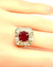 Bague 54 Bague or blanc, magnifique rubis 2,24 carats non chauffé et diamants 58 Facettes AB417