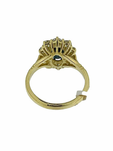 Bague 52 Bague cocktail vintage 1,60 carat saphir et diamants certifiés IGI 58 Facettes