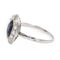 Bague 56 Bague Pompadour Or blanc Saphir, Diamant 58 Facettes 2282564CN