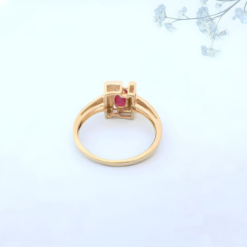 Bague 56.5 Bague Rubis et Diamants Or 18 K 58 Facettes AA 1739