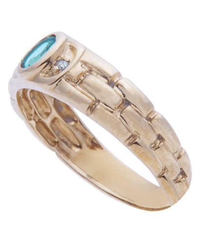 Bague 54 Bague jarretière Or jaune 18K Émeraude Diamant 58 Facettes BO200192/BRIQUEEMERAUDE