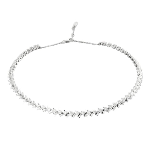 Collier Messika - Collier Rivière en or blanc et diamants 58 Facettes