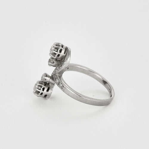 Bague 55 Bague or blanc diamants 58 Facettes