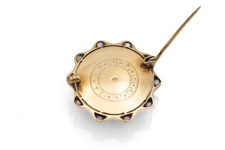 Broche Broche en or avec quartz et motif de fleurs sauvages 58 Facettes 9358V