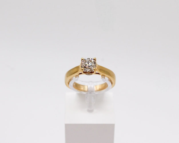 Bague 54 Solitaire or jaune diamant 58 Facettes 250296