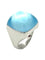 Bague ROBERTO COIN. Bague or blanc 18K et topaze bleue 58 Facettes