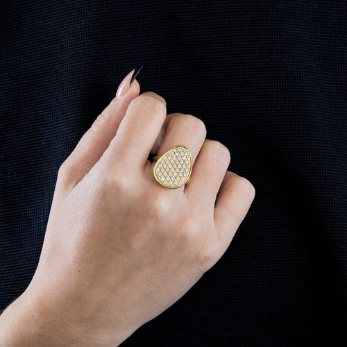 Bague 54 MARCO BICEGO - LUNARIA ALTA - Bague or jaune et diamants 58 Facettes SP1