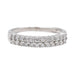 Bague 54 Bague Demi alliance Or blanc Diamant 58 Facettes 3367211CN