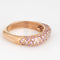 Bague 50 Bague Carrée Saphir Rose Pavé Or Rose 58 Facettes G13034