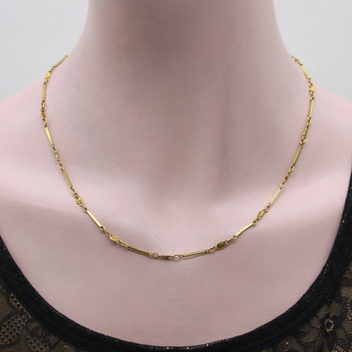 Collier Collier vintage à maillons en forme de pépite d'or 14 carats et 22 carats 58 Facettes