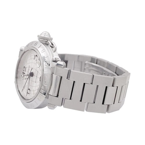Montre Montre Cartier "Pasha GMT" acier. 58 Facettes 33794