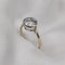 Bague 50 Solitaire or blanc aigue-marine 58 Facettes