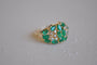 Bague 54 Vintage yellow gold and emerald ring 58 Facettes