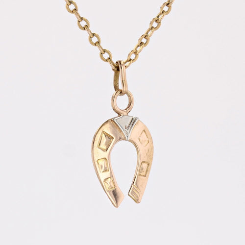 Pendentif Pendentif or rose fer à cheval 58 Facettes CVP184