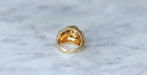 Bague 46.5 Bague Boule Diamants or jaune années 60 58 Facettes