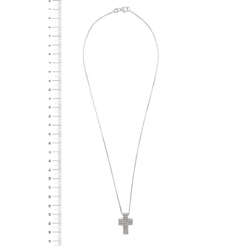 Collier Collier avec croix et diamants 58 Facettes 29901