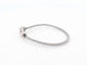 Bracelet bracelet FRED force 10 mm manille en or blanc cable acier t14 58 Facettes 260312
