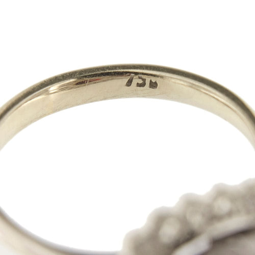 Bague 55 Bague fleur or blanc avec grenat et diamants 58 Facettes 33304