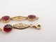 Bracelet bracelet maille filigrane sertie 5 grenats de perpignan or jaune 58 Facettes 264472