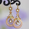 Boucles d'oreilles Pendants d'oreilles perles fines or rose anciens 58 Facettes 25-012A