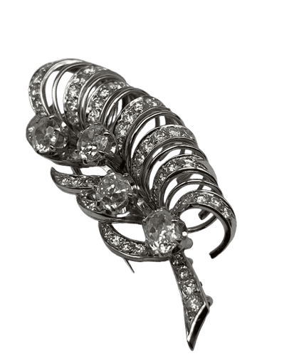 Broche Broche or blanc diamants 58 Facettes 250159