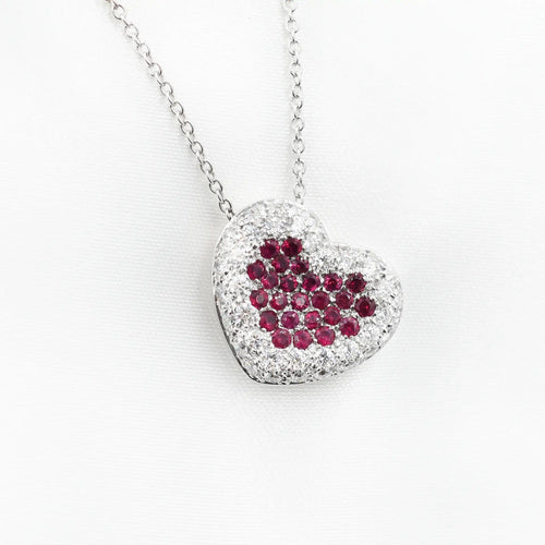 Collier Collier coeur avec rubis 58 Facettes