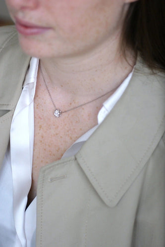 Bague Collier solitaire diamant 1.24 Cts 58 Facettes