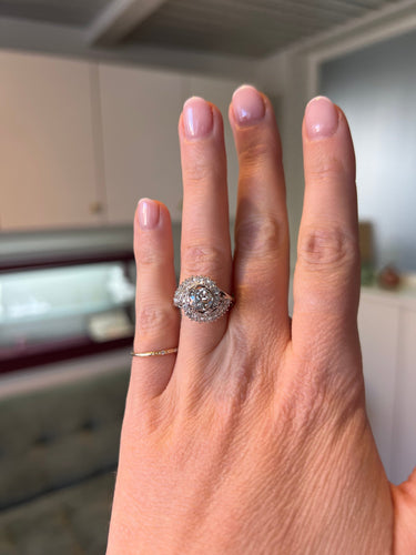 Bague 51 Art Déco diamond ring 58 Facettes