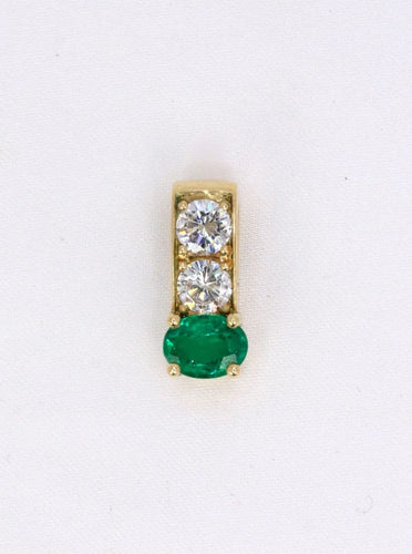 Pendentif Pendentif vintage émeraude diamants 58 Facettes J409