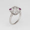 Bague 54.5 Bijoux vintage Art Déco en platine, diamants, rubis et carrés, années 1920 58 Facettes G14072