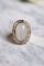 Bague 56 Bague ancienne or rose calcédoine bleu gris adularescente et perles 58 Facettes