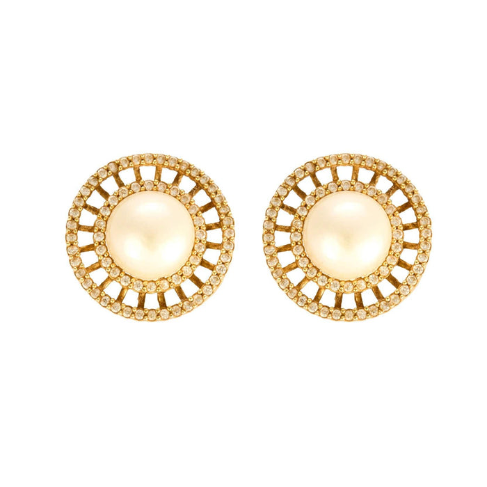 Boucles d'oreilles Paire de boucles d'oreilles or jaune perle de culture 58 Facettes LP889/5