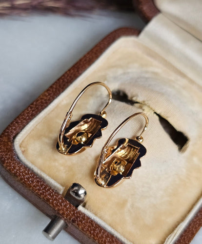 Boucles d'oreilles Boucles d'oreilles Art Déco or rose 58 Facettes 667