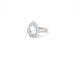 Bague Bague en or blanc avec aigue-marine et diamants 58 Facettes