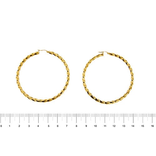 Boucles d'oreilles Grandes boucles d'oreilles créoles 58 Facettes 37640